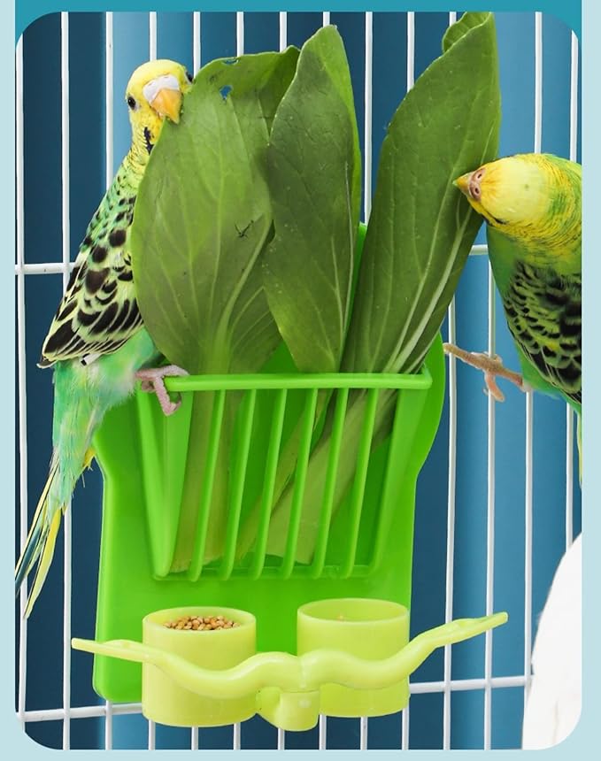 Bird Parrot Feeder Cage Fruit Vegetable Holder Vegetable Rack Pet Food Hanging Feeder Parrot Fruit Hanging Containers for Cage