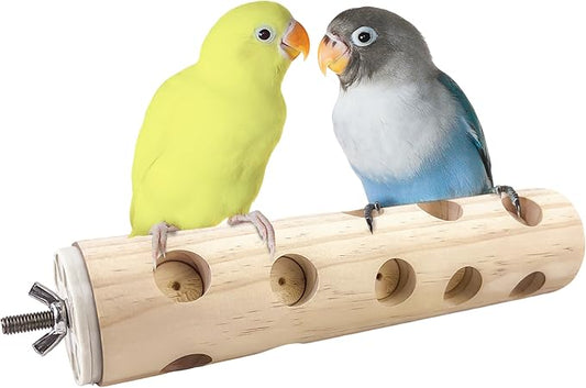 Natural Bird Wooden Block Chewing Toy,Parakeet Toys, Bird Cage Accessories for Hamster Cockatiels Conures Budgie
