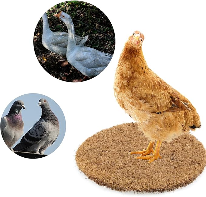 4pcs Breathable Dry Grass Mattress 215x10mm Bird Nesting Pads Natural Fiber Parrots Breeding Nests Bird Eggs Mat for Birds
