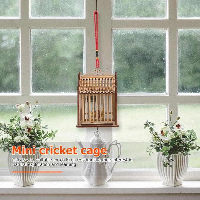 Mipcase 2 Pack Grasshopper Cage 4.33X2.95X5.51 Inch Portable Plastic Cricket Holder for Kids Nature Exploration and Insect Observation