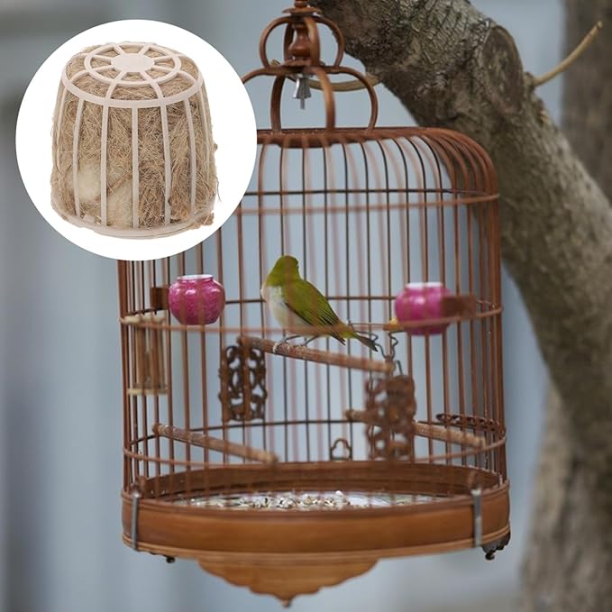 INOOMP Bird Nest Plastic Breeding and Hatching Bowl 2.91X2.91X2.75In Small Nest for Parrots Pigeons Parakeets Cage Accessories