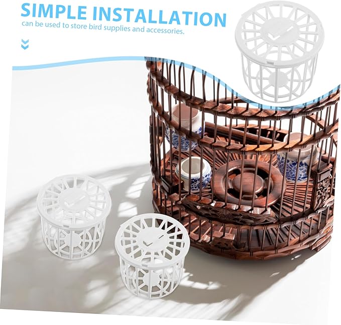 Bird Cage Accessories 4pcs Finch Canary Cage Nesting Baskets Made of Bird Nest Material