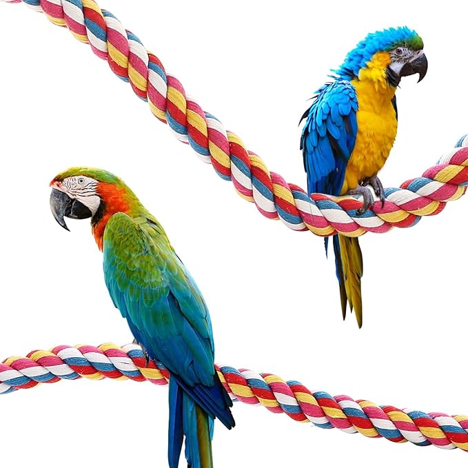 Bird Rope Perches,Parrot Toys 36 inches Rope Bungee Bird Toy (36 inches)[1 Pack]