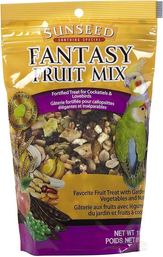 Sun Seed Company Fabulous Fruit Cockatiel Treat 11 Oz Pouch