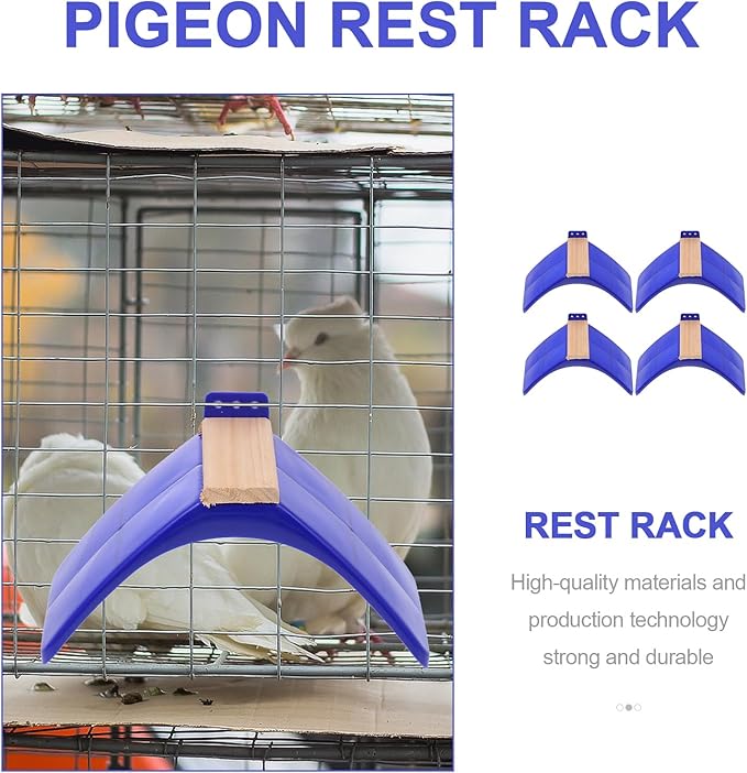 FRCOLOR 12 pcs Pigeon Perch Plastic Bird Perch Roost Bird Accessories Pigeon Stand Parrot Play Stand Dove Rest Bracket Plastic Frames Pet Rest Stand Solid Wood Household Letter Pigeon