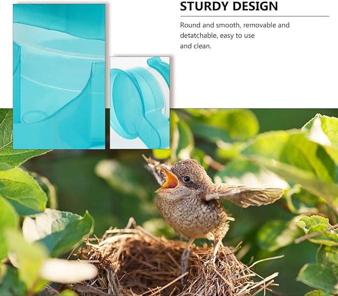 Kisangel 2Pcs Automatic Bird Water Feeder, Pigeon Bottle Water Drinker Clip Bird Cage Feeder for Budgie Cockatiel Lovebirds Decor