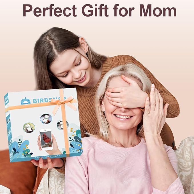 birdsnap® TUC Bird Feeder with Camera 2K HD Live with 32GB Card Auto Detect & Notify AI Identify Camera Birds Feeders Solar Powered Wireless Outdoors Backyard Gift for Mom Dad Birds Lover, 2.4G WiFi