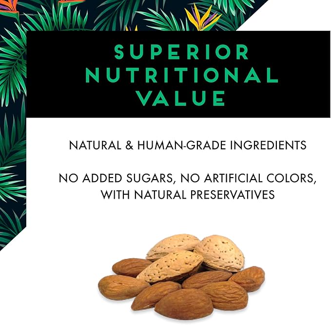 Oven Fresh Bites Natural Baked Treats, All-Natural Bird Treat Parrot Cookies, 4 Oz, Almond, 3-Pack