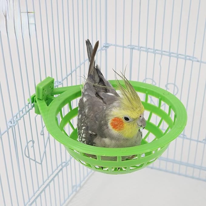 Bird Breeding Nest Bed for Parakeet Cockatiel Canary Lovebird and Small Parrot Cage Hatching Nesting Box (Plastic)