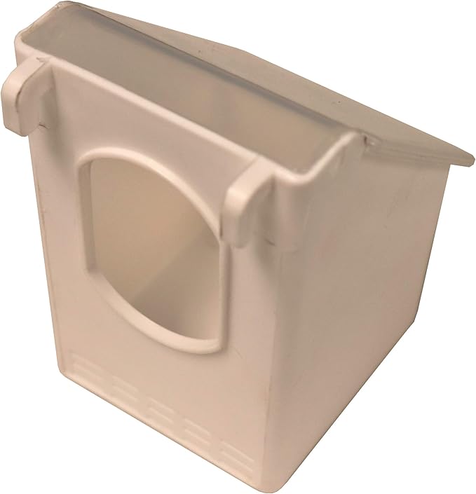 4 Pack of 1 Hole Plastic Quail Pigeon Dove Bird Outside of CAGE Mount FEEDERS