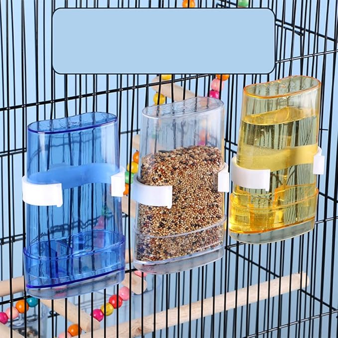 Parakeet Water Dispenser Automatic Water Drink No Spill Clear Container Cockatiel Automatic Feeding Supplies for Cage Automatic Waterer for Birds