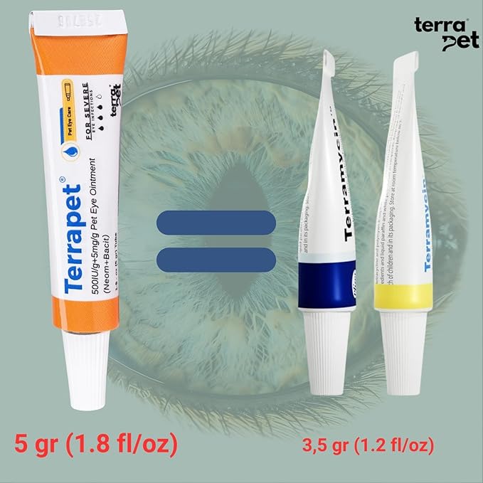 Pet Eye Care Ointment for Dogs, Cats, Cattle, Sheep, Horse, Bird 1/8 oz / 5 gr, 1 Tube