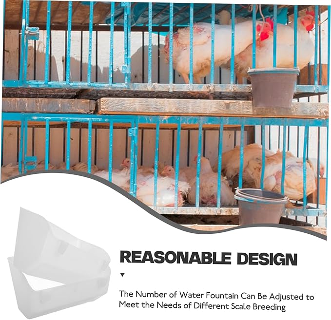 balacoo Chicken Cage Feeder and Waterer Hanging Poultry Feeder Waterer Set Chick Feeder Waterer Parakeet Cage Accessories Plastic Duck Feeders