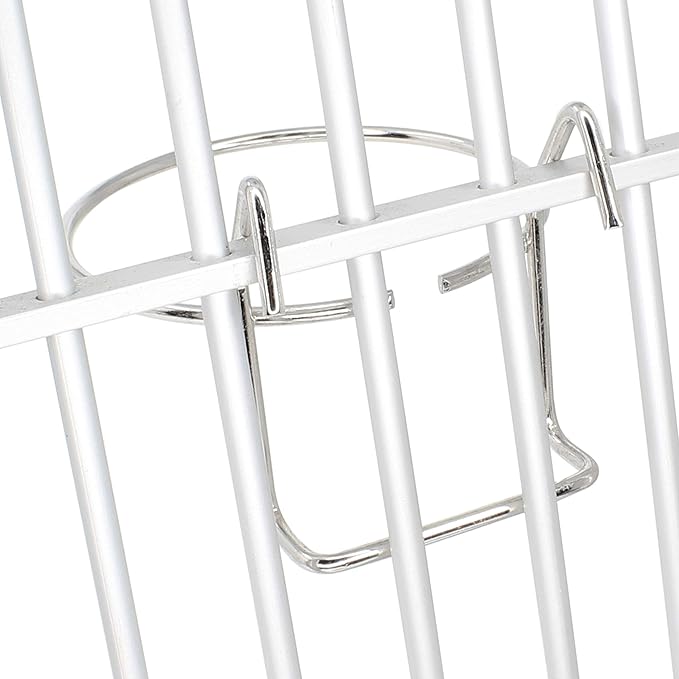 800113 5oz Stainless Steel Hook Cup Bonka Bird Toys Parrot Parrotlet Budgie Cockatiel Quaker Dove