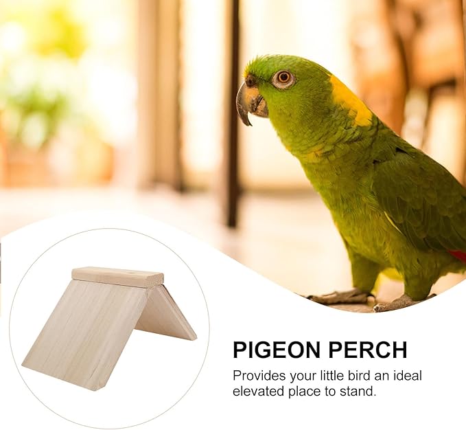 Hemobllo Bird Supplies 2Pcs Wooden Pigeon Perch Durable Dove Rest Stand Pet Birds Standing Rack