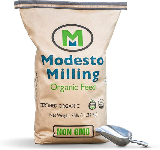 Modesto Milling Organic, Non-GMO Layer Pellets for Chickens, 25lbs; Item# 5997