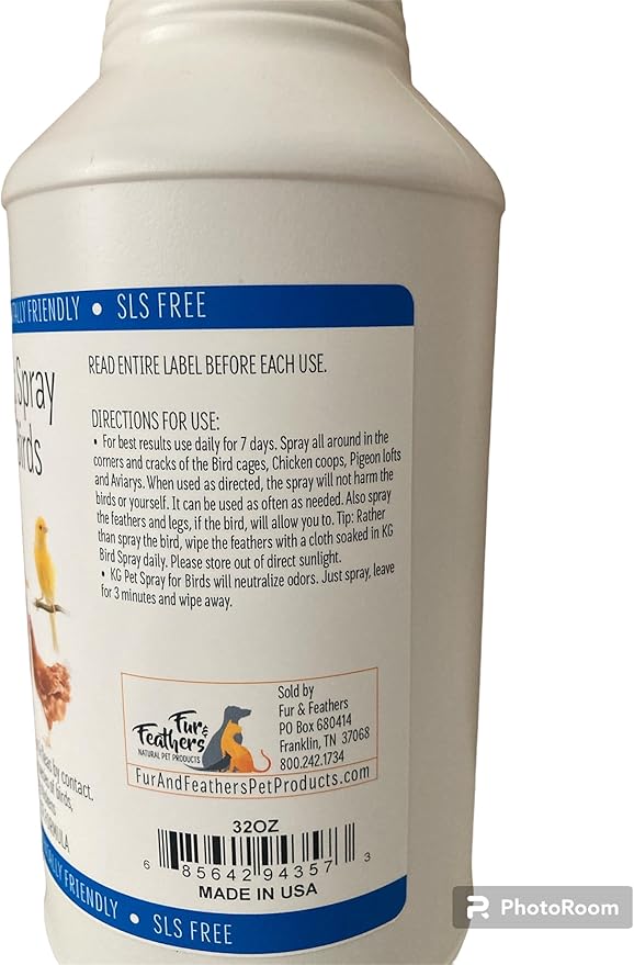 KG Pet Spray for Birds - Ready to Use Formula (16 oz)
