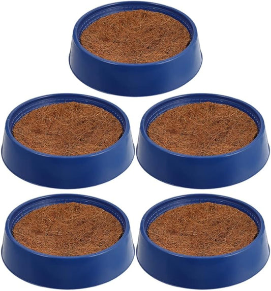 Ipetboom Pigeon Nest, Reusable Bird Nest Set with 5 Replaceable Pads for Indoor and Outdoor Use, Durable Plastic Bird Pad for Breeding, 10.23 X 10.23 X 2.44 Inches, Blue