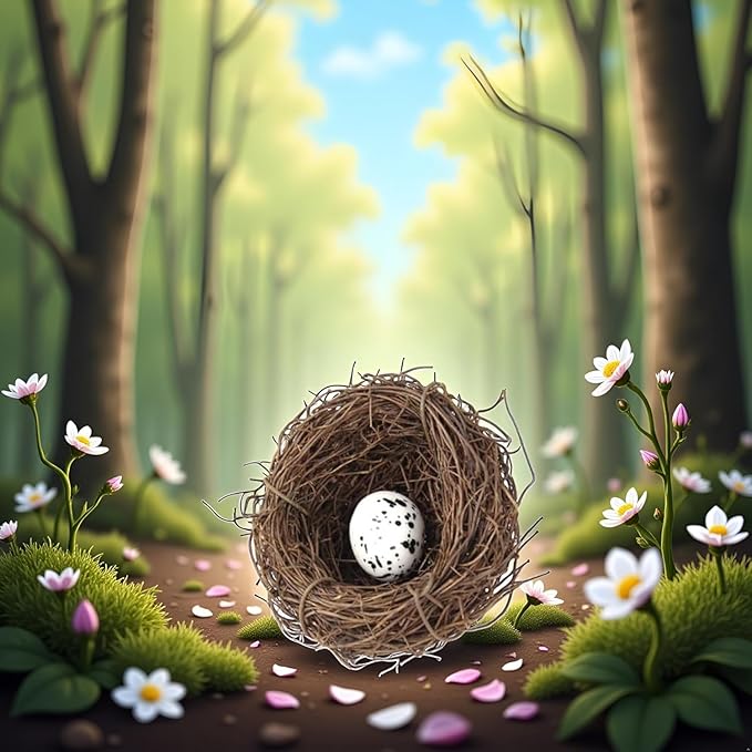 Birds Nest Easter Rattan Nest Decorating, Artificial Natural Bird Nest Kit for Easter Crafts Home Garden Decor Wedding Party Decor Easter Decor