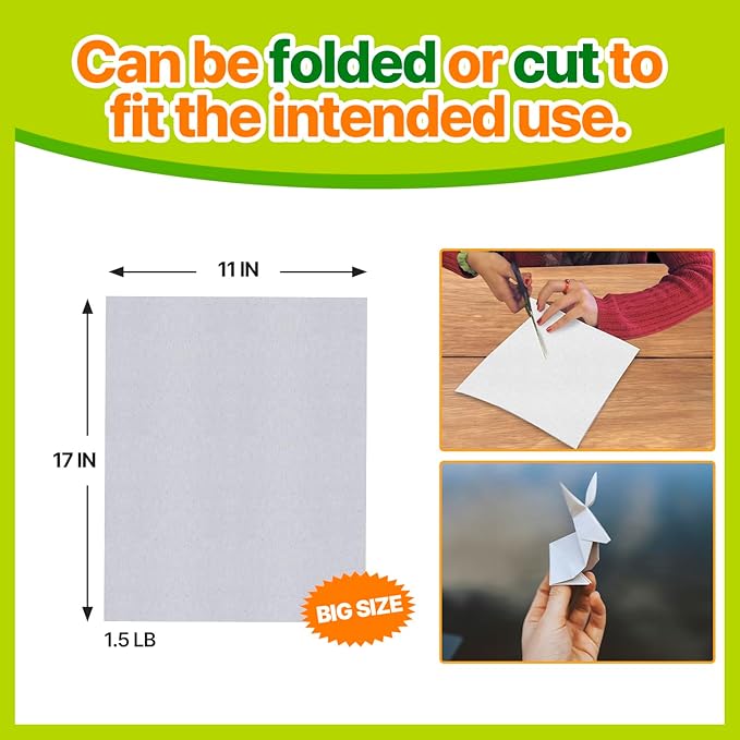 TORTO9 Cage Liner Sheets for Birds – 120 Pack, 11 x 17 in, 1.5 lb | Acid-Free & Non-Toxic Paper | Safe Pet Bedding, Craft Supply, Packing & Shipping Use