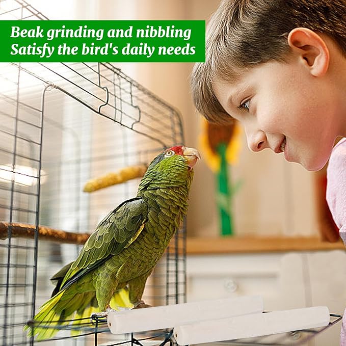 10 Pieces Bird Parrot Chew Toy Sola Sticks, Natural Parrot Soft Chew Shredding & Foraging Toy, Bird Foot Toys for Cockatiel Conure Quaker Budgie Parakeet Bunny Guinea Pig Chinchilla Rabbit