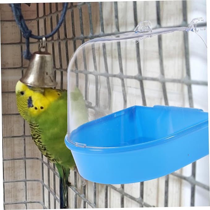 HANABASS Creative Parrot Bath Box Small Bird Shower Container for Bird Cage Accessories Material Safe and Practical Design