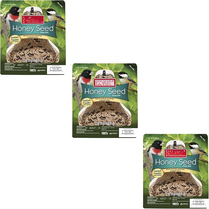 KayteeHoney Bird Seed Treat Bell 1 lb (Pack of 3)