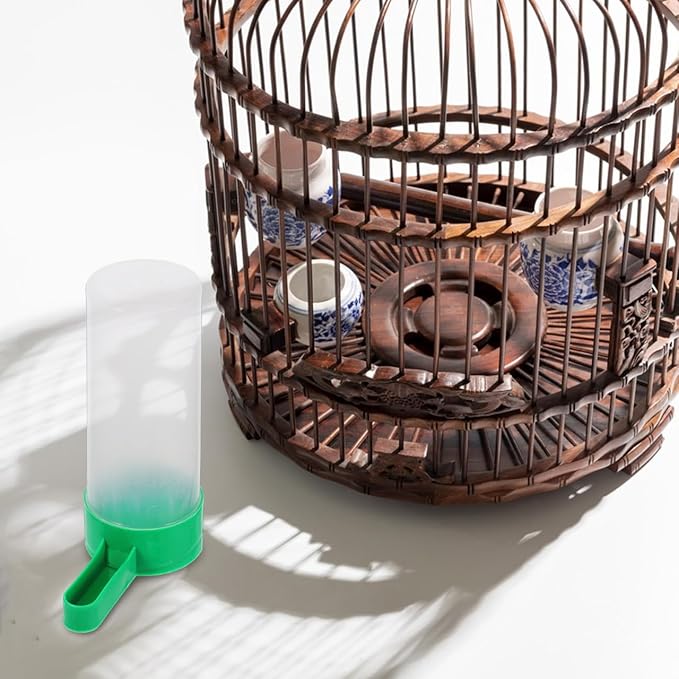 iplusmile Automatic Bird Water Feeder Cup Portable Parrot Drinking Dispenser Easy Clean Small Medium Birds Feeding Cup Size L