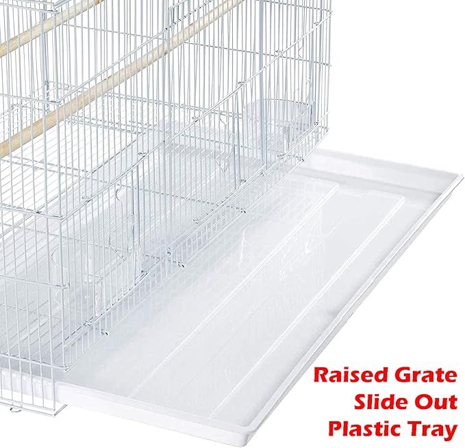 Lot of Breeding Bird Flight Cages for Canary Parakeet Aviaries Budgies Lovebird Finch (24" White Divider)