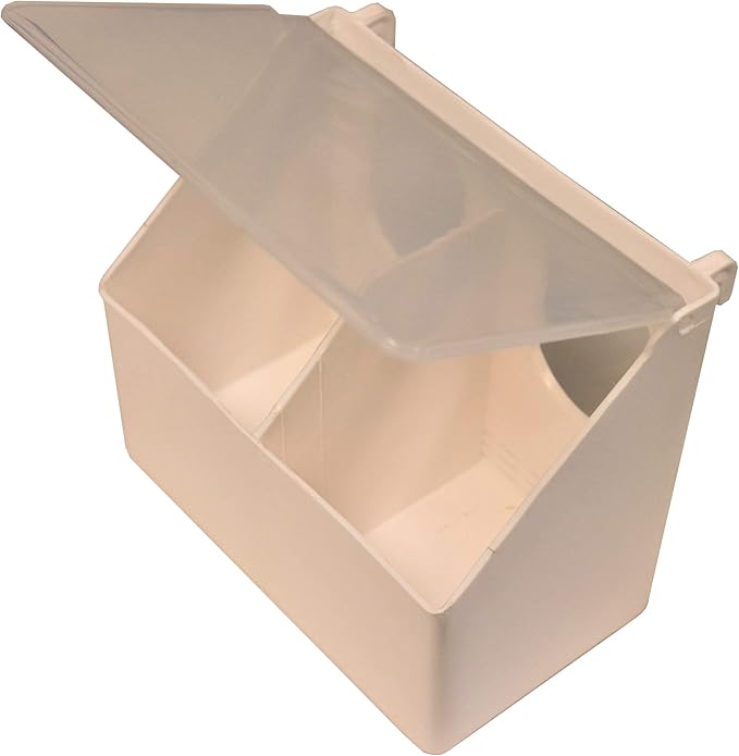 2 Hole Plastic Quail Pigeon Dove Bird Outside of CAGE Feeder