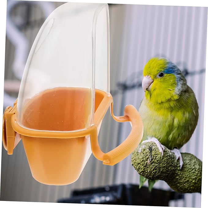 POPETPOP Bird Cage Feeder, 2Pcs - Convenient Hanging Design Plastic Material, Large Capacity, Easy to Install and Use, Versatile for Multiple Pets