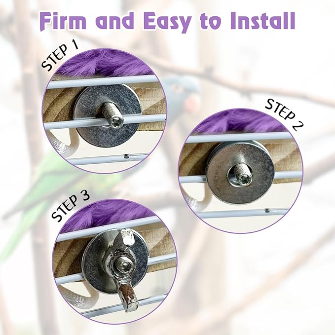 Hamiledyi Bird Bed for Cage Plush Parrot Hanging Hammock Warm Bird Nest Parrot Nest House Snuggle Hut Birds Sleeping Bed Soft Warm Hammock for Parakeet Lovebird Cockatoos Budgies(Purple)
