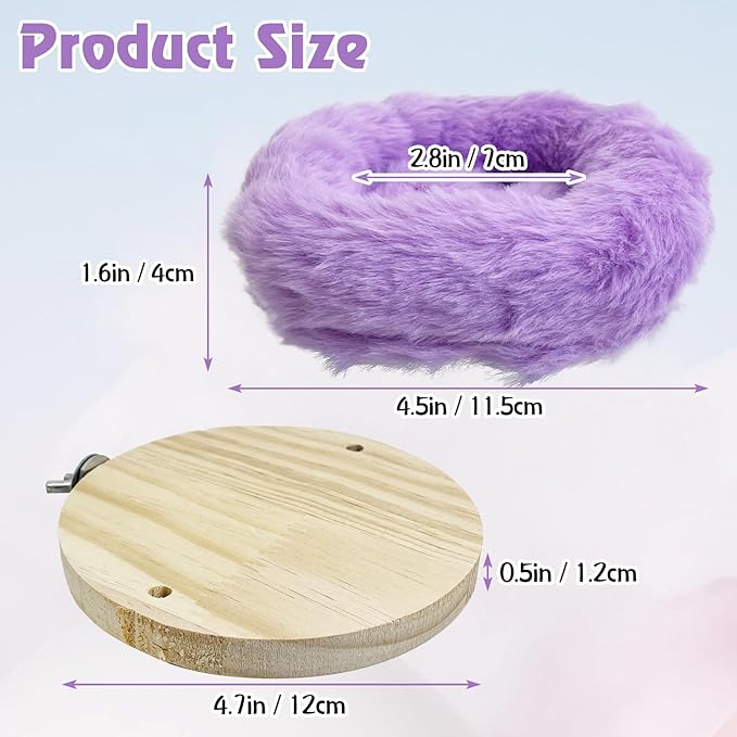Hamiledyi Bird Bed for Cage Plush Parrot Hanging Hammock Warm Bird Nest Parrot Nest House Snuggle Hut Birds Sleeping Bed Soft Warm Hammock for Parakeet Lovebird Cockatoos Budgies(Purple)