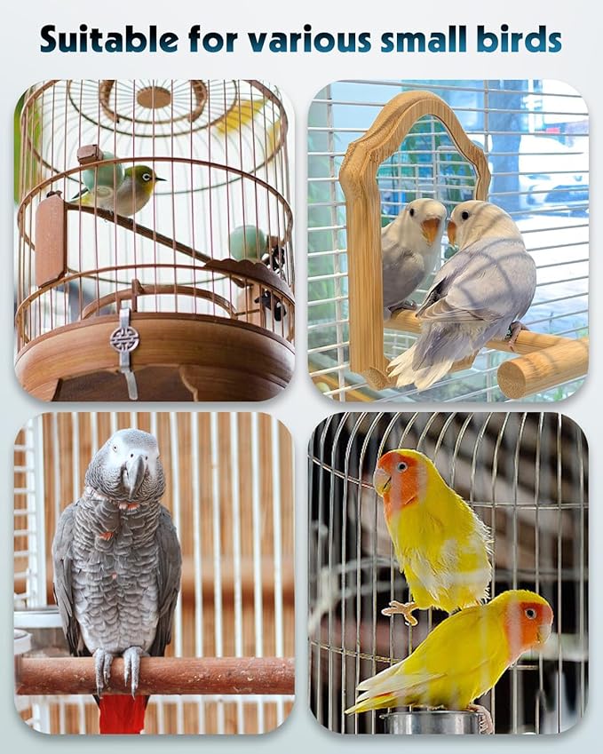 Pawfly 2 Pcs Bird Water Dispenser, Automatic Bird Water Feeder, Plastic Bird Cage Water Dispenser, Blue Parrot Waterer for Parakeet Cockatiel Budgie Lovebirds (Not Fit for Food Feeding)