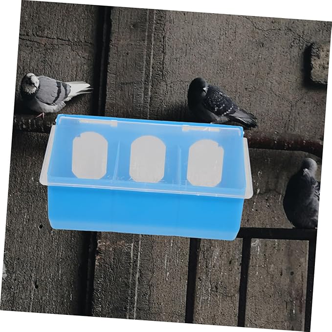 Totority 2pcs Three Pigeon Feeder Lid Hanging Bird Feeding Cups for Pigeon and Poultry Multi-Functional Plastic Feeders for Easy Access to Food and Water Promoting Healthy Diet