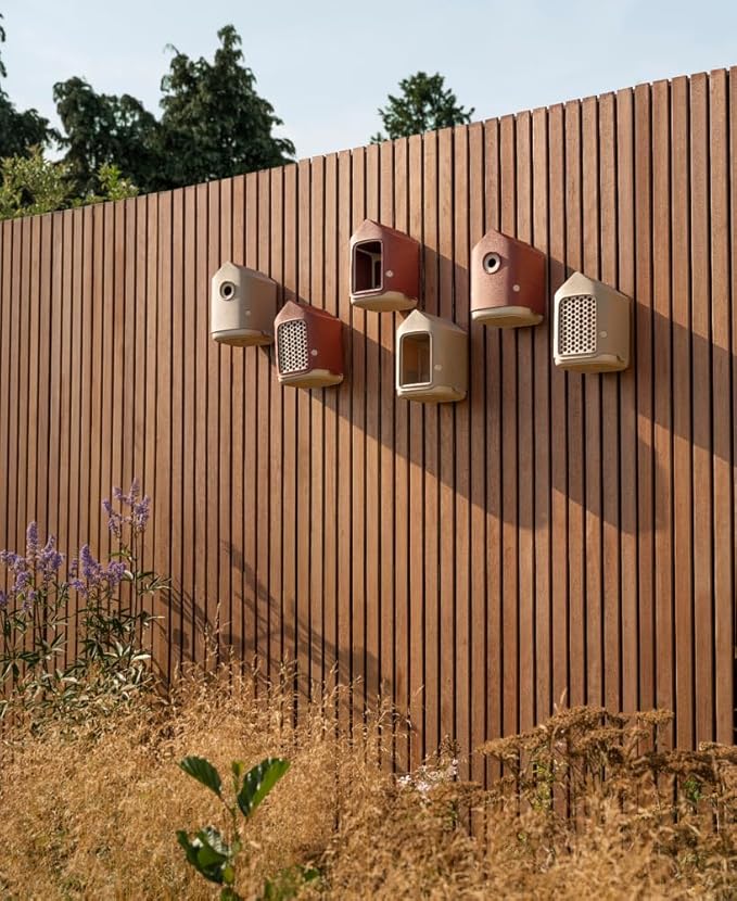 Elho Cosy Bird Feeder 18 cm - Outdoor Bird Feeder and Drinker - 100% Recycled Plastic - L17.6 x B18 x H23 cm - Beige/Beige Mushroom