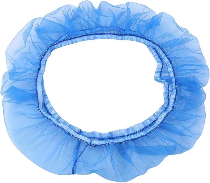 Bird Cage Seed Catcher, Stretchy Form Fitting Mesh Skirt Cover for Parrot Enclosures, Light and Breathable Fabric, Prevent Scatter and Mess,54 * 17Cm Blue
