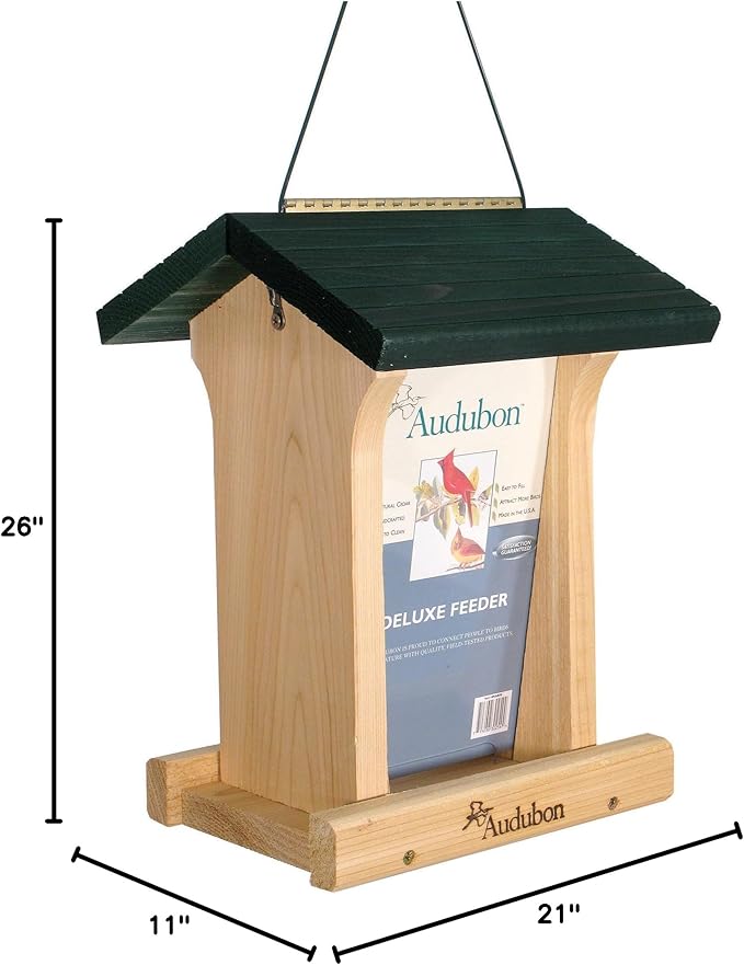 Woodlink NABIN Audubon Deluxe Honey Stained Feeder, 4.75 Quarts