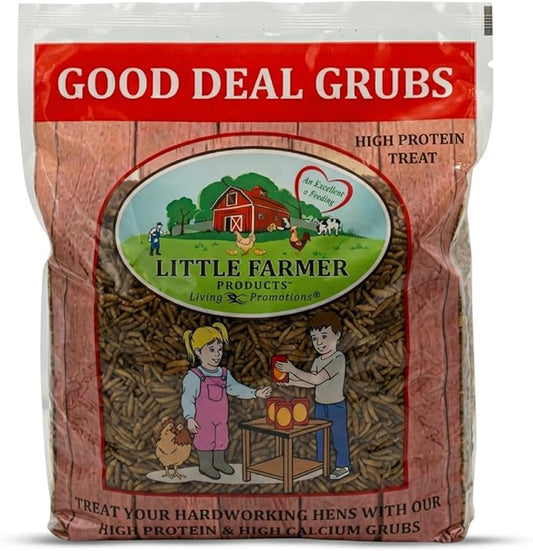 Good Deal Grubs Dried Black Soldier Fly Larvae for Chickens 5 lb, High Protein Chicken Treats with Calcium, Chicken Snacks and Supplements for Poultry and Birds