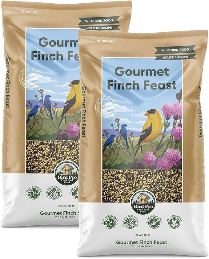 Bird Pro Holistic Bird Seed - Premium Seed for Backyard Feeding (36 Pounds, Gourmet Finch Feast)