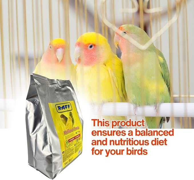 Raff Holland Cova Feed for Yellow Factor Bird - Soft Food Supplement with Vitamine for Seed-Eating Birds, Ideal for Canaries, Goldfinches, and Small Exotic Birds (5Lb)