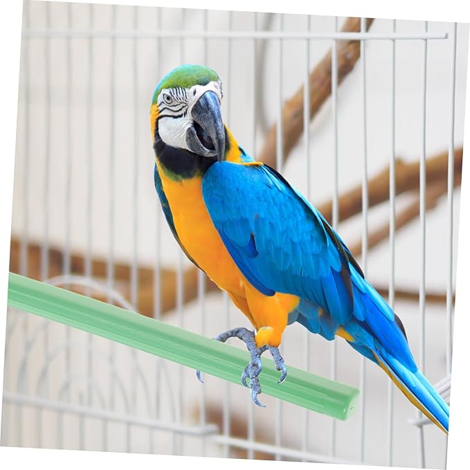 Bird Cage Stand Plastic Bird Perch- 10Pcs Cage Universal Plastic Stand Perches, Canary Finch Budgie Universal Standing Stick Parrot Standing Rods Budgie Perches