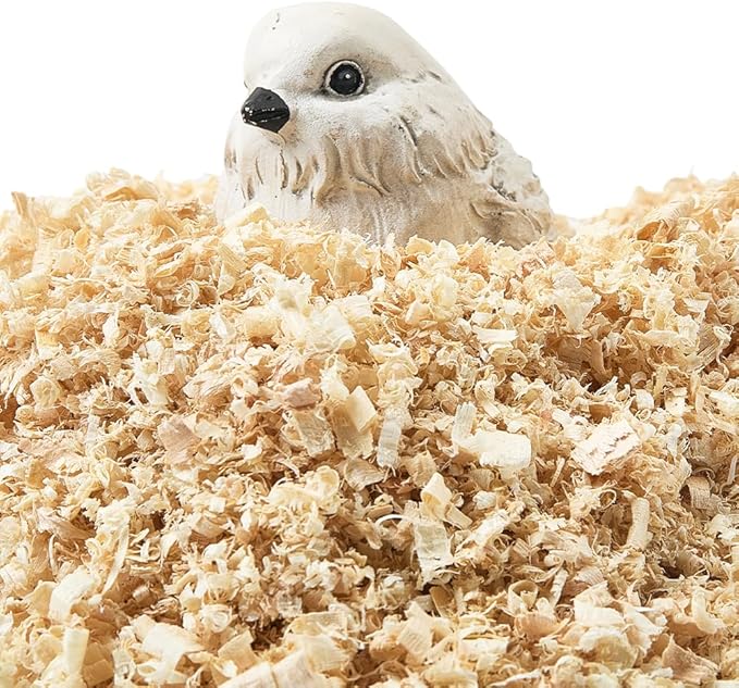 CREATCABIN 3Pcs Bird Nest Material Bird Cage Nesting Natural Wood Aspen Soft Hummingbird Canary Finch Parakeet Budgie Small Animals Bedding Building Hideouts Nests for Boxes Garden Tree Trunks 150G