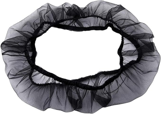 Bird Cage Seed Catcher, Stretchy Form Fitting Mesh Skirt Cover for Parrot Enclosures, Light and Breathable Fabric, Prevent Scatter and Mess,54 * 17Cm Black