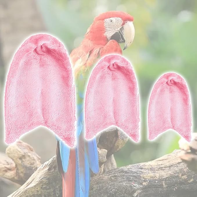 Suxgumoe Comfort Corner Fleece Bird Blanket, Bird Parrot Nest Hanging Toy, Warm Bird Nest for Cage, Hanging Hammock Toy for Parakeet Cockatiel Pigeon (Small, Pink)