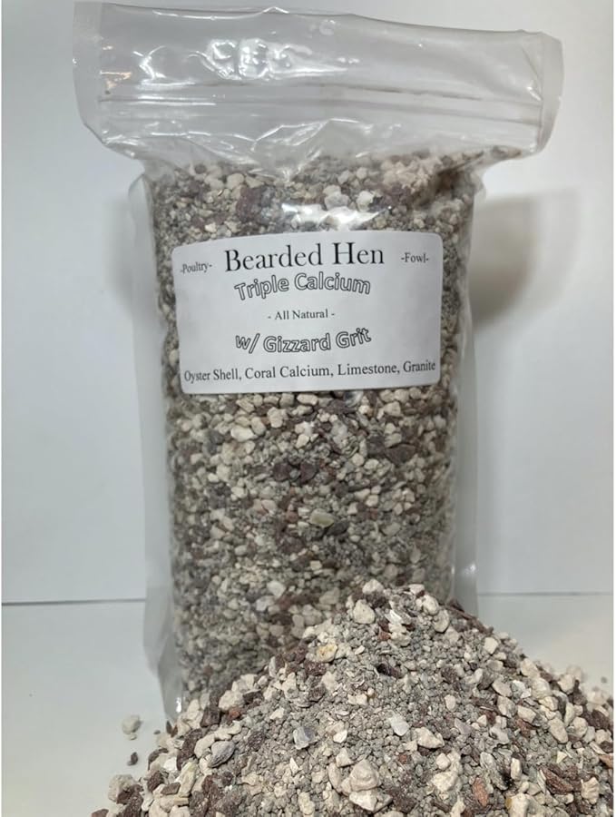 All Natural Triple Calcium Crushed Oyster Shell, Limestone, Coral w/Gizzard Grit - Wild Turkey, Game Bird, Egg Laying Hen, Duck, Chicken (6 Pound)