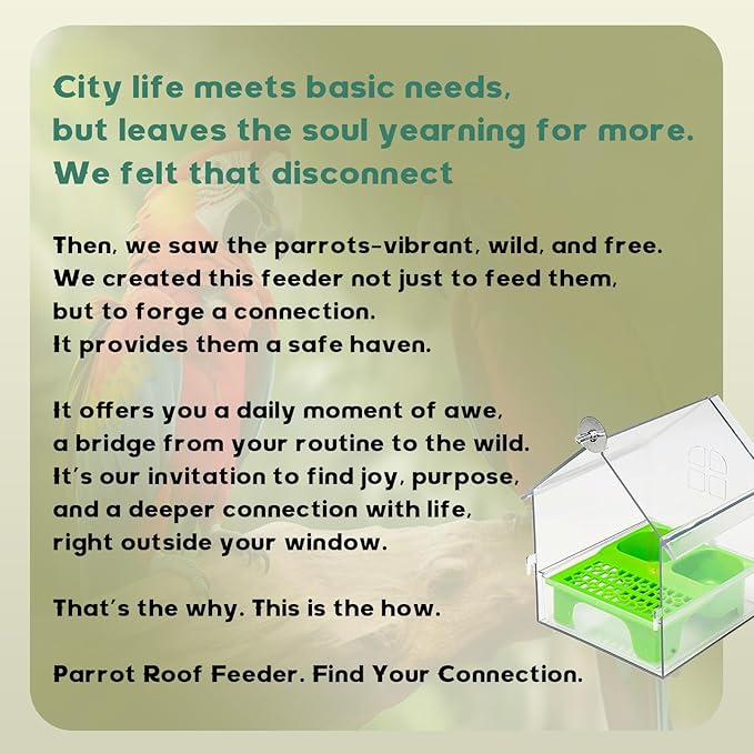 Pull-Out External Parrot Feeder & Bird Bath for Cage - Transparent Easy-Fill Feeder House, Convenient Feeding & Watching for Parrots, Finches, Hummingbirds and Small Birds