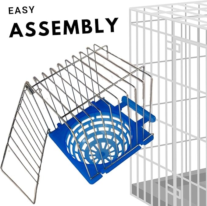 Bird Nest for Outside The Cage – Durable Stainless Steel Frame, Easy Installation, Stable Plastic Base, Nest Box Ideal for Finches, Canaries & Small Birds