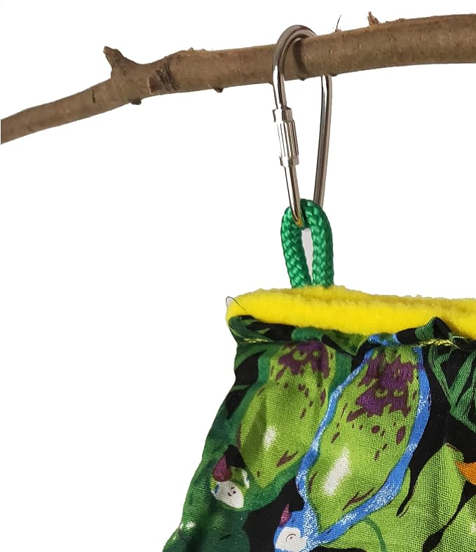 Bird Snuggle Buddy,Hanging Hammock House for Cage, Hideaway Hut Shade Lounge Swing Tent Bed for Conure Parrot Cockatiel Quaker Parakeet Canary Love Bird