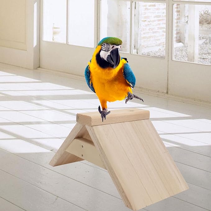 POPETPOP Dove Rest Stand : 2Pcs Wooden Pigeon Perch Bird Perch Stand for Pigeons Doves Parrots - Easy to Install, 8.65X4.72X4.72in